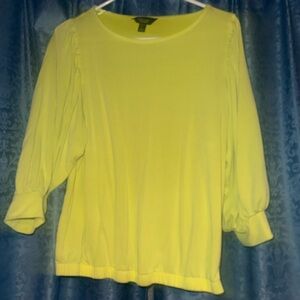 Simply Vera Vera Wang Neon Lime Long Sleeve Top